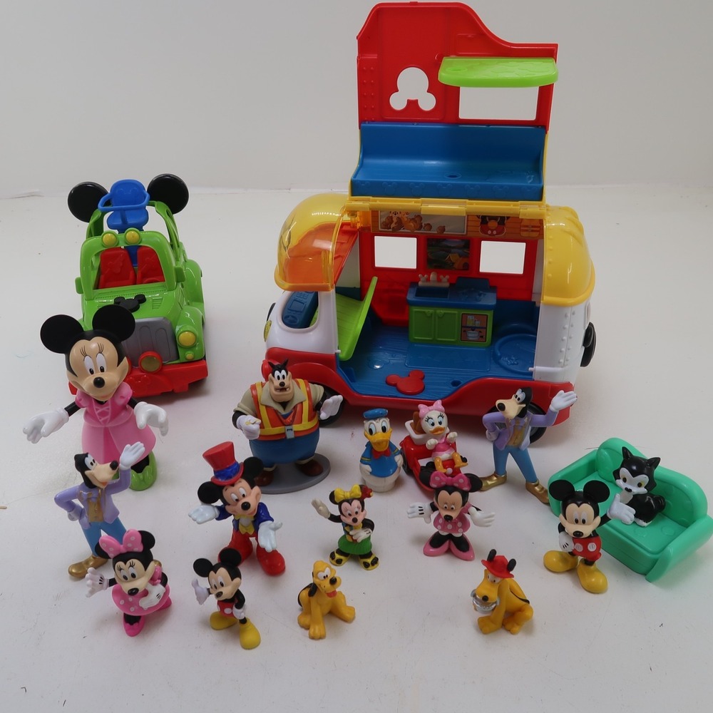 Disney Mickey Mouse Clubhouse Camper RV Playset Rover Figure Toy Lot Playset